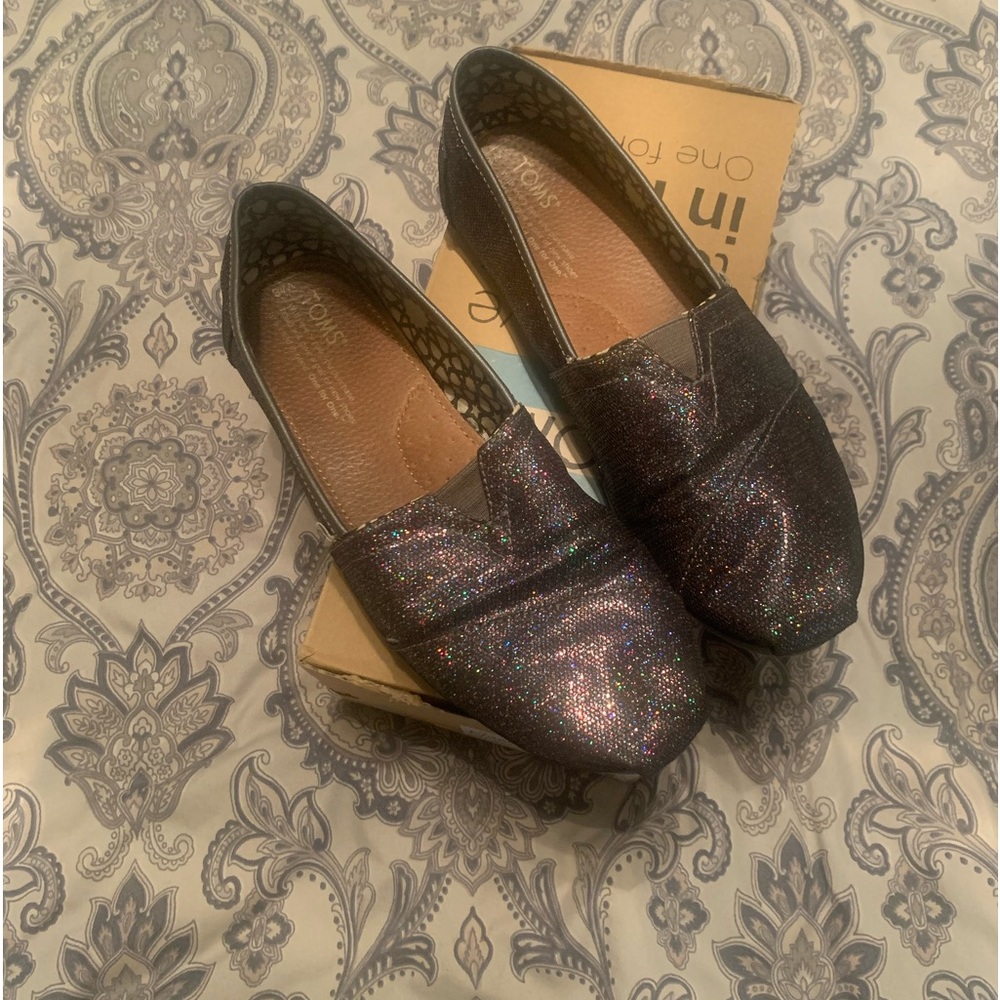 Toms: Multi Glitter Classic Shoe, Size 8